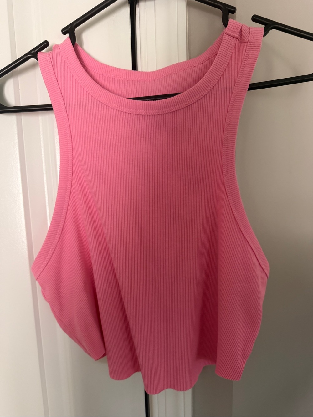 Wild Fable Pink Ribbed Crop Tank Top Large